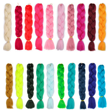 Black Star Jumbo Braids Long Ombre Jumbo Synthetic Braiding Hair Crochet Blonde Pink Blue Gray 24 Inch Hair Extensions for Women