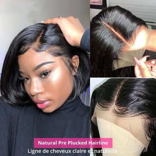 13x4 Straight Lace Front Wig Peruvian Hair Bob Lace Front Wigs 4x4 Closure Short Bob Wig 100% Humain Hair Frontal Wig For Women