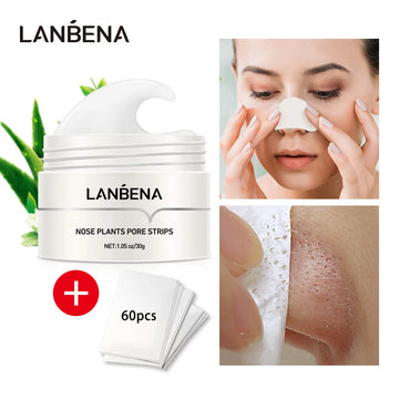 Face Blackhead Remover Mask With 60ps paper Skin Care Acne Nose Mud Peel Mask Black Head Remove Peeling Off Skin Care Tool