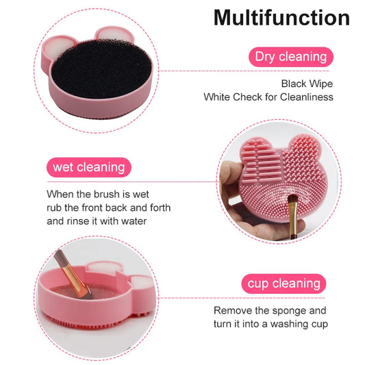 1/3pc Make Up Brush Cleaner Pad Washing Brush Pad Cleaning Mat Cosmetic Brush Cleaner Universal Make Up Tools Scrubber Board Pad