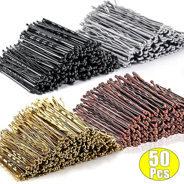 50/60pcs Simple Black Hair Clips For Girls Bobby Pins Invisible Wave Curly Bride Disposable Hair Pin Korean Hair Accessories