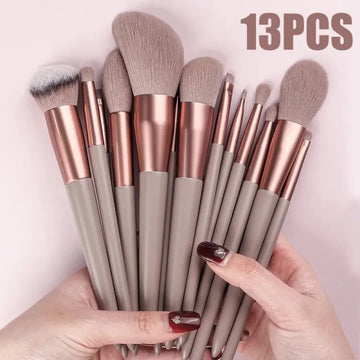 2023 13PCS Makeup Brushes Set Eye Shadow Foundation Women Cosmetic Brush Eyeshadow Blush Powder Blending Beauty Soft Makeup Tool