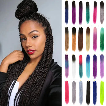 Senegalese Twist Crochet Hair 24 Inch Pre-Looped Synthetic Crochet Braids for Black Women Small Crochet braids 30 Strands/Pack
