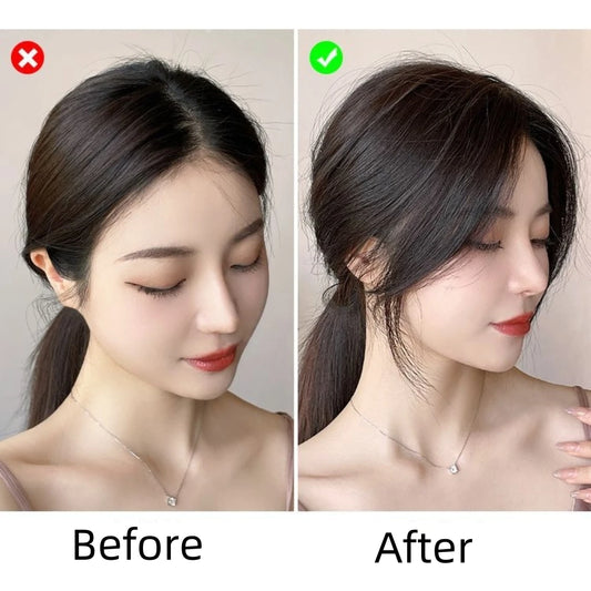 Anemone Natural Human Hair Bangs Side Fringe for Women 3D Middle Part False Bangs Clip-in Exrensions Invisible Hairpieces