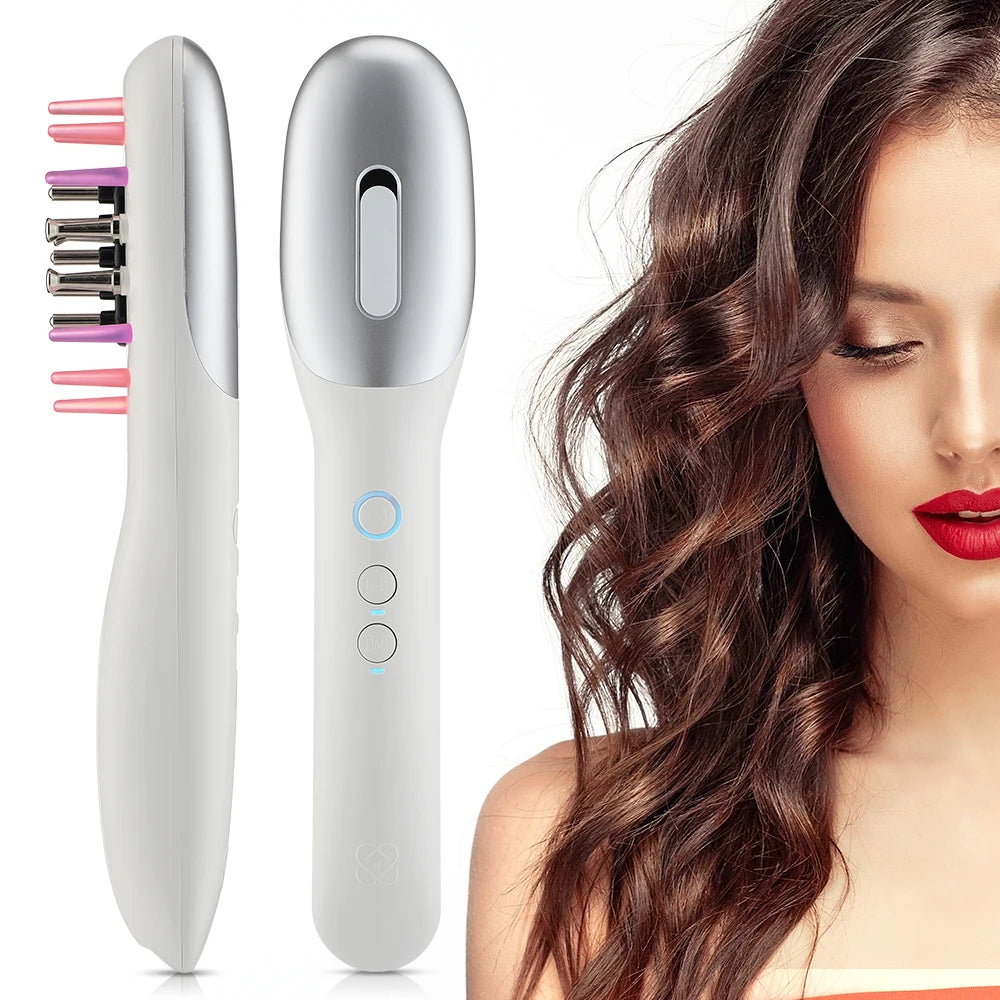Electric RF Laser Hair Growth Comb Automatic Scalp Massage Comb Add Medicinal Hair Loss Treatment Hair Regrowth Machine