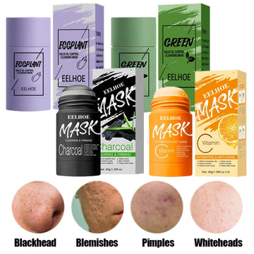 Face Purifying Mask Green Tea Cleansing Mask Stick Moisturizing Shrink Pores Blackhead Acne Remove Facial Film Korean Cosmetics