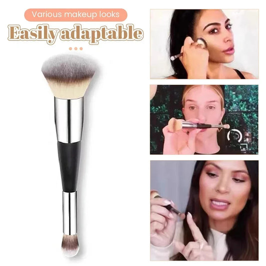 2 in 1 Double Head Foundation Make Up Brush Soft Concealer Brush Shadow Blush Brush Beginner Basic Beauty Cosmetic Tools