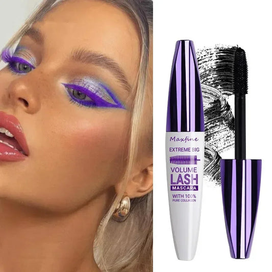 Waterproof Blue Eyelash Mascara New 5D Silk Fiber Stereo Mascara Lasting Fast-Dry Curling Lashes Extension Makeup Eye Cosmetics