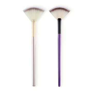 1pc Fan Shaped Highlight Brush Contour Brush Blending Highlighter Makeup Brush Face Loose Powder Brush Cosmetic Beauty Tools