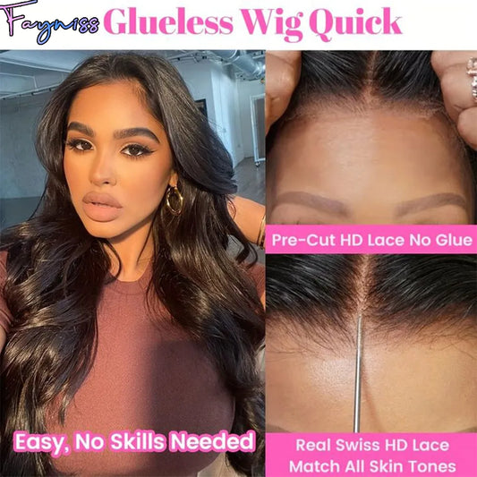 Fayniss Wear And Go Glueless Body Wave Bob Wigs For Women Undetectable 4x4 Ready To Go Human Hair Wigs Pre Cut Lace Closure Wig