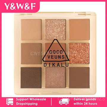 4/9Color Matte Glitter Eyeshadow Palette Long Lasting Matte Eye Shadow Palette Eye Pigments With Brush Korean Cosmetics TSLM1