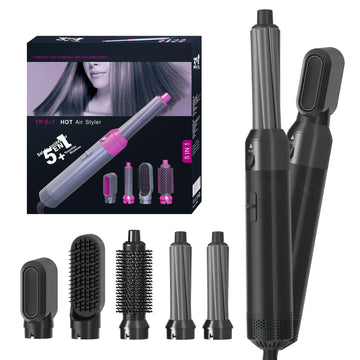 5 In 1 Hair Dryer Brush Hot Comb Set Professional Curling Iron Hair Straightener Hair Styler Electric Hair Styling Tools Airwrap