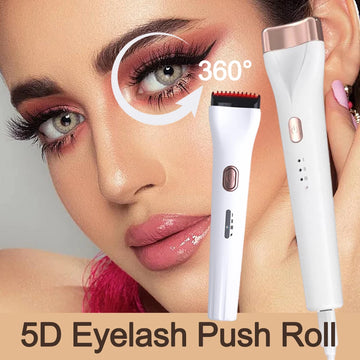 5D Portable Style Heat Curling Electric Eyelash Curler Electric Heated Eye Lashes Eyelash Grafting Long Lasting Makeup Tool