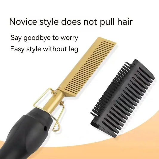 Electric Curling Iron Massage Comb For Long Curly Hair Haircutting Comb For Women Home Use Durable Curling Comb Fluffy Combs