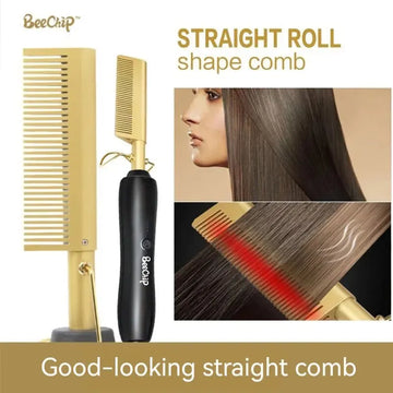 Electric Curling Iron Massage Comb For Long Curly Hair Haircutting Comb For Women Home Use Durable Curling Comb Fluffy Combs