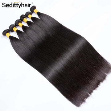 10A 36 38 40 Inch Straight Bundles Human Hair With Frontal 13x4 Lace Brazilian Remy Hair 2 3 4 Bundles Natural Hair Extensions