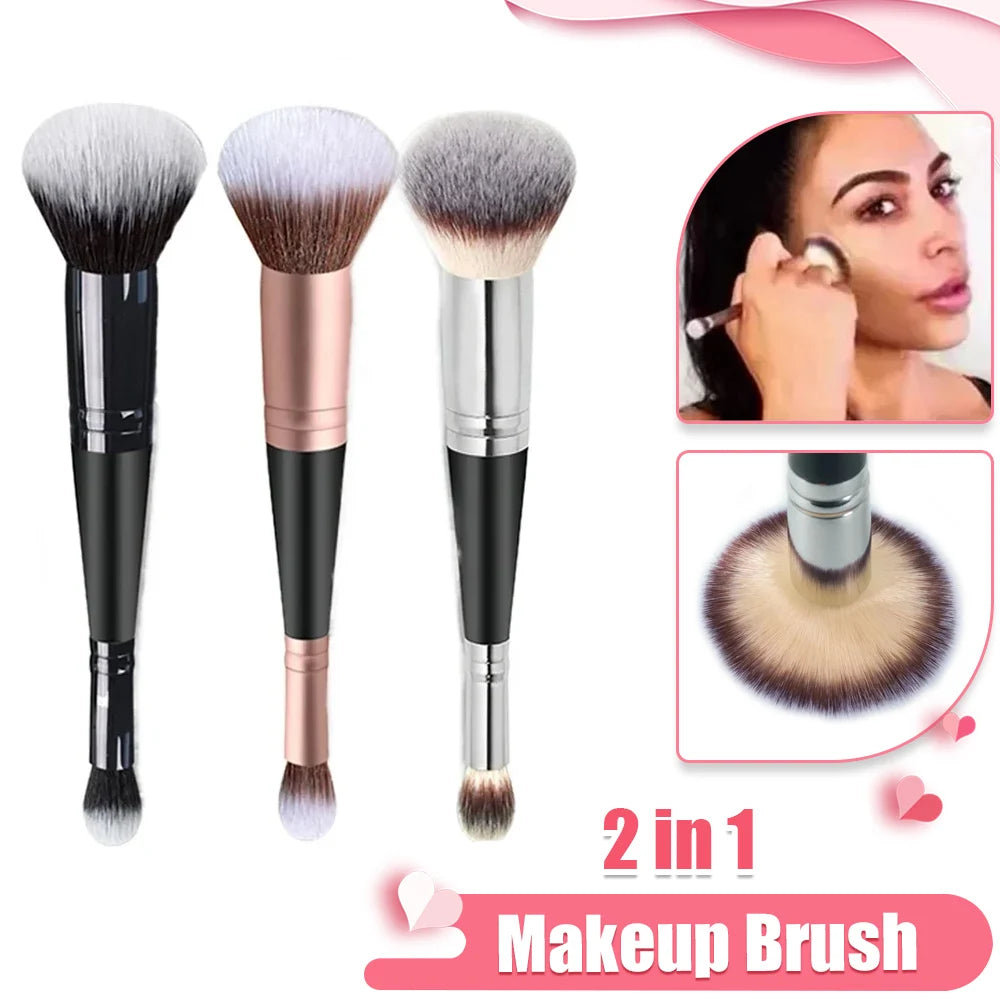 2 in 1 Double Head Foundation Make Up Brush Soft Concealer Brush Shadow Blush Brush Beginner Basic Beauty Cosmetic Tools