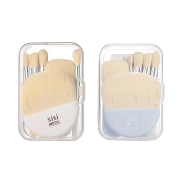 6pcs Students Travel Makeup Brushes Portable Cosmetic Powder Foundation Blush Blending Concealer Beauty Make Up Brushes Set