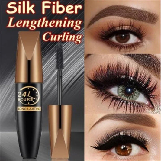 1Pcs 8D Silk Fiber Lash Mascara Waterproof Mascara for Eyelash Extension Black Thick Eye Lashes Curler Cosmetics Eye Makeup