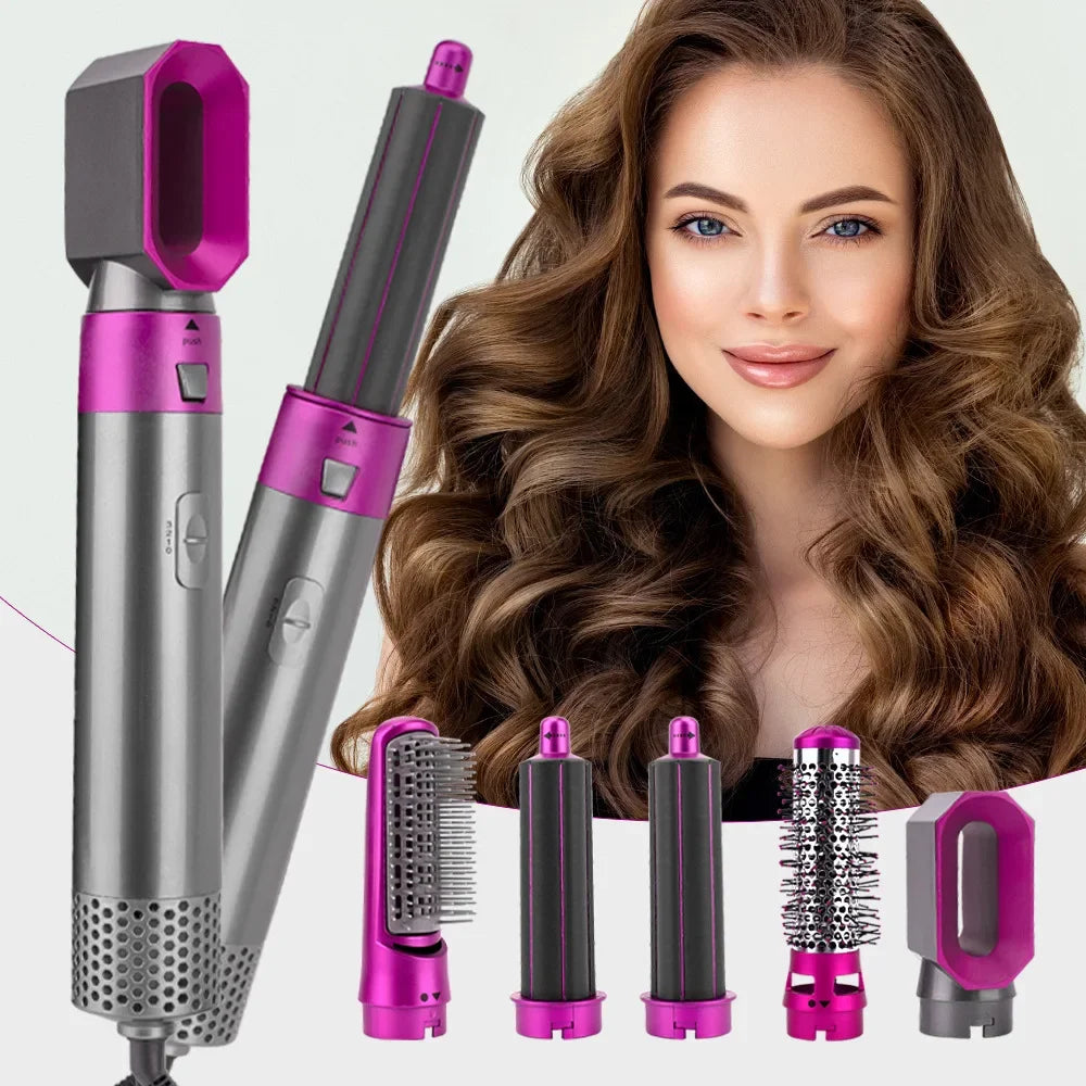 5 In 1 Quality Hairdryer Comb Hot Air Comb For Curling And Straightening Hair Automatic Straight Hair Comb Styling Hair Dryer
