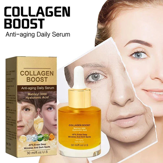 Collagen Face Serum Wrinkle Removalr Whitening Moisturizing Fade Fine Lines Dark Anti Aging Spots Korean Face Care Cosmetics