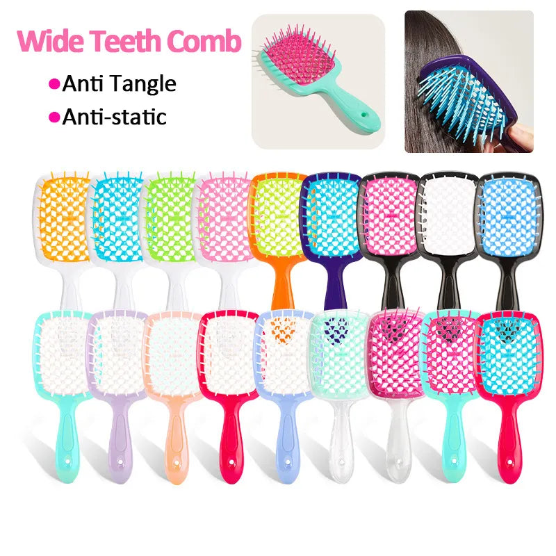 1Pc Air Cushion Comb Tangled Hair Comb Detangling Hair Brush Massage Combs Hollow Out Wet Curly Hair Brushes Barber Styling Tool