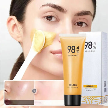 80g Gold Peel Mask Lightens Blackheads Cleanses Pores Tightens Facial Mask Mask Deeply Nose Pores Girl Tightens Cleans And T0S6