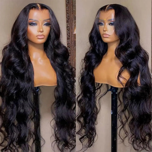 Body Wave Lace Frontal Human Hair Wigs 13x4 Transparent Lace Frontal Wigs Brazilian 100% Human Hair For Black Women 30 32 Inch