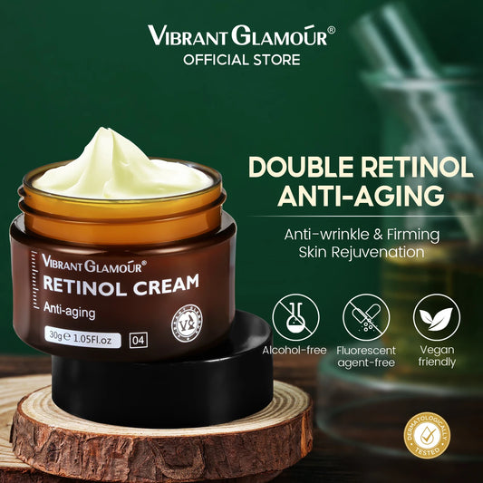 VIBRANT GLAMOUR Retinol Face Cream Anti-Aging Remove Wrinkle Firming Lifting Whitening Brightening Moisturizing Facial Skin Care