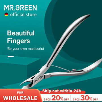 MR.GREEN Nail Cuticle Nipper Manicure Scissors Stainless Steel Dead Skin Remover Pusher Tool Trimmer
