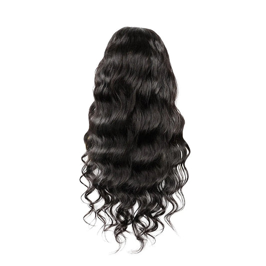 Lace Front Wig Real Hair Women Natural Black 26in