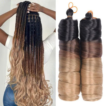 24Inch French Curls Braiding Hair Loose Wavy Bouncy Braiding Hair Extensions Synthetic Spiral Curls Braids Hair For Black Women