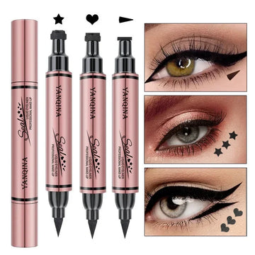Eyeliner Stamp Seal Pen Long Lasting Waterproof Fast Dry Double-ended Eye Liner Liquid Black Pencil Make-up for Women Cosmetics