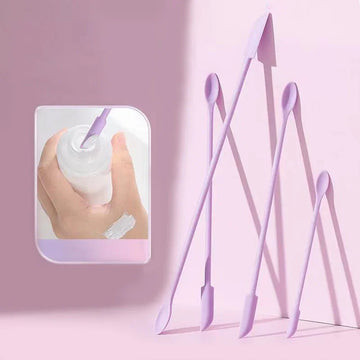 2 In 1 Silicone Scoop Scraper Set Cosmetic Liquid Foundation Face Cream Spoon Scraping Face Skin Care Tools Wholesale