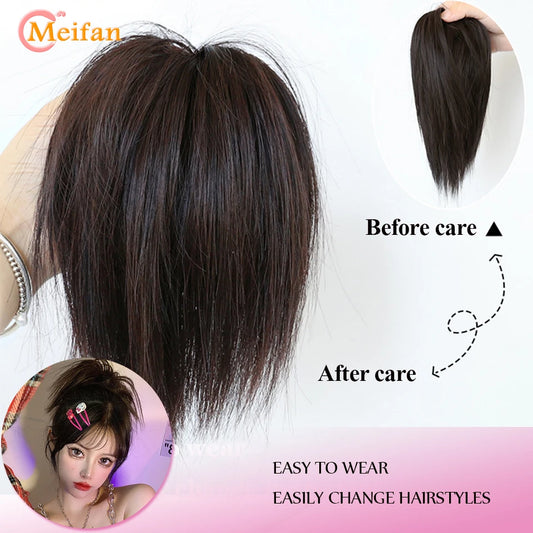 MEIFAN Synthetic Straight Chignon Messy Fluffy Hair Bun Elastic Band Hair Pieces Scrunchy Wrap Updo False Ponytail Extension