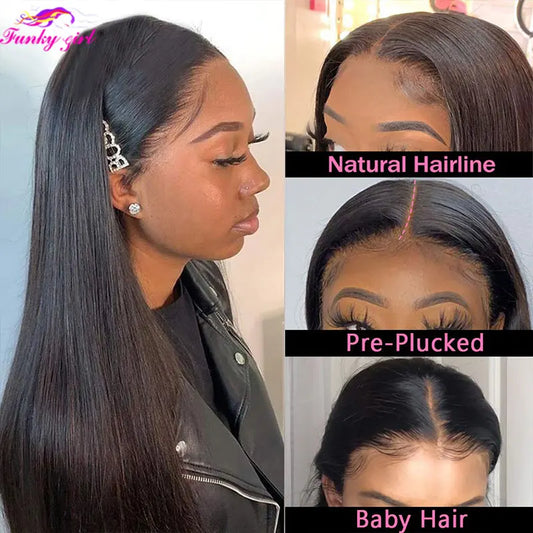13X6 Lace Frontal Human Hair Wig Glueless Wigs Brazilian Straight Lace Front Human Hair Wigs For Women Lace Closure Cheap Wigs