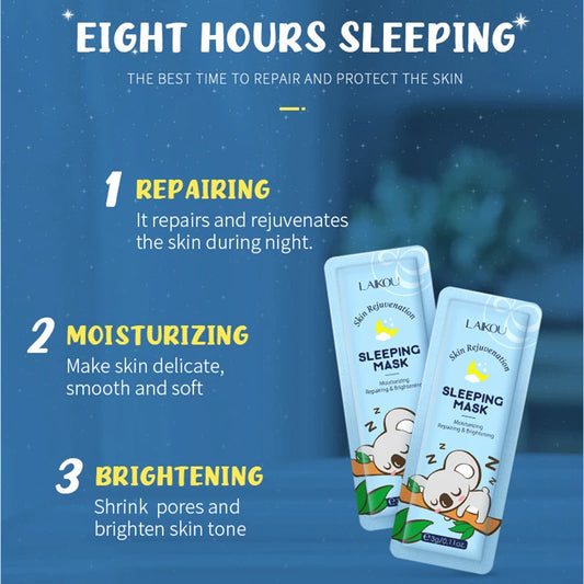LAIKOU Sakura Seaweed Centella Snail Collagen Sleeping Mask Individual Packaging Nourishing Skin Repair Skin Barrier Face Mask