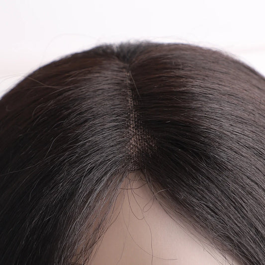 Black Star Hair Wig Short BOB Wig Straight Hair Natural Black Synthetic Hair Wigs 10inch for Women 130% Density Wigs 120g