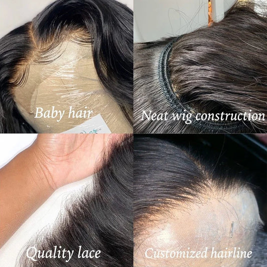 4X4 Lace Closure Wig Human Hair Wigs Body Wave Lace Front Wig Brazilian Human Hair Lace Frontal Wigs Pre Plucked And Bleached