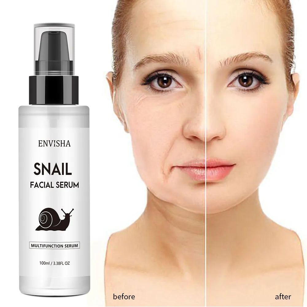 ENVISHA Snail Collagen Face Serum Facial Skin Care Anti-aging Wrinkle Moisturizing Whitening Firming Skin Essence Shrink Pores