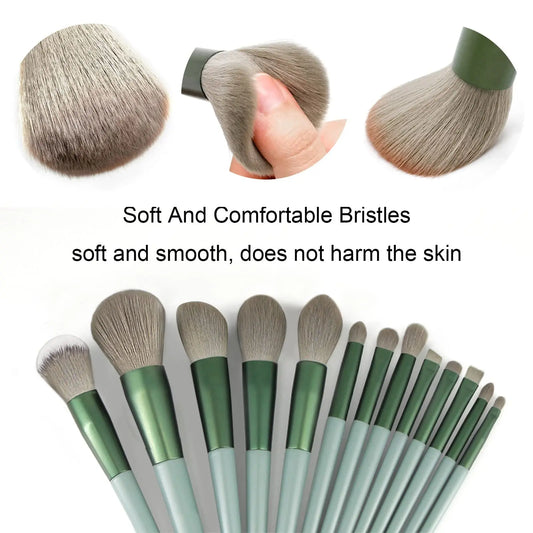 Comprehensive Makeup Brushes 22 Pcs Makeup Kit,Foundation Brush Eyeshadow Brush Make up Brushes Set ,Green Makeup Brush Set