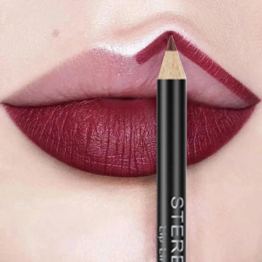 Waterproof Matte Lipliner Pencil Sexy Red Contour Tint Lipstick Lasting Non-stick Cup Moisturising Lips Makeup Cosmetic 12 Color
