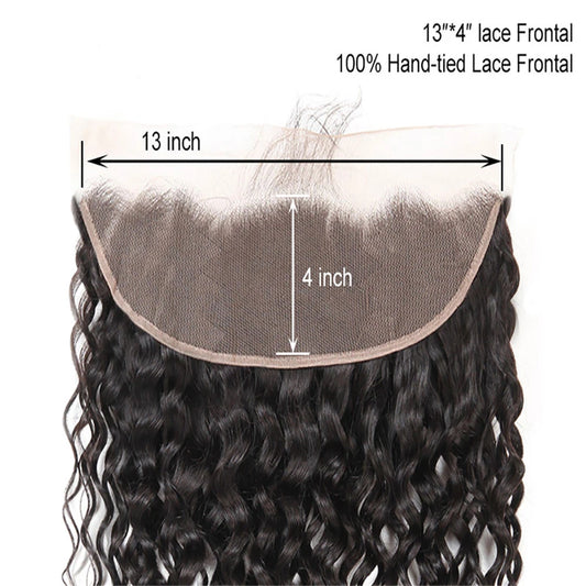 Water Wave Transparent Lace Frontal Only Ear To Ear Lace Frontal 10A Brazilian Virgin Hair With Baby Hair Lace Closure PrePluck