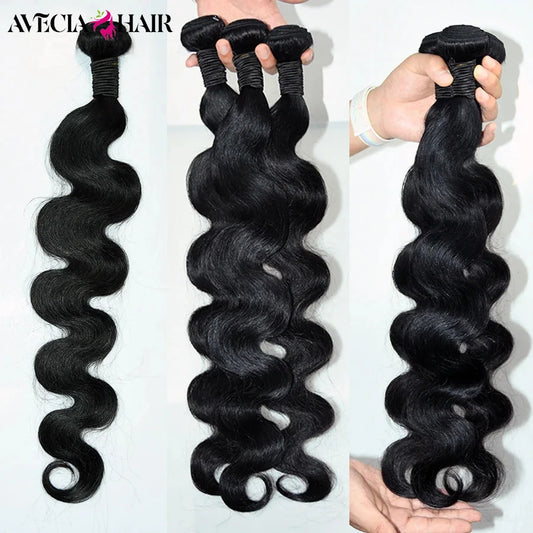 36 38 40 Inch Body Wave Bundles Human Hair Extensions 100% Remy Human Hair Raw Indian Hair Bundles 1/3/4 Pcs Raw Hair Bundles