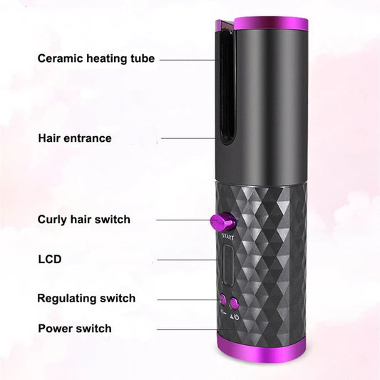 Smart Wireless Automatic Hair Curler Portable Hair Comb Multi-purpose Lazy USB Electric Curling Iron Set