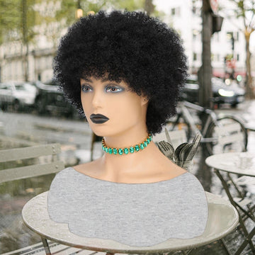 10pcs Wholesale Short Afro Kinky Curly Wig For Woman 100% Human Hair Wigs Pixie Curl Afro Wig 70s Afro Kinky Curly Wigs