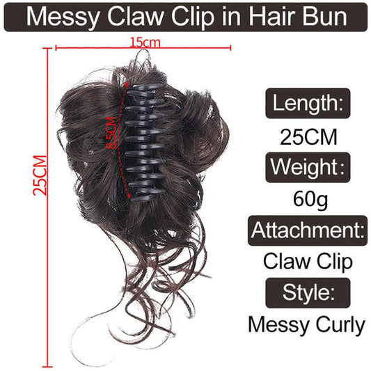 Synthetic Curly Hair Bun Claw Chignon Clip in Hair Bun kinky Wig Clip in Hair Extension Scrunchy Natural For Hairpiece Women