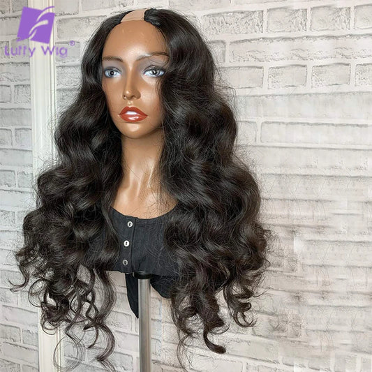 Brazilian Body Wave V Part Wig 200Density No Leave Out Remy Human Hair Loose Deep Wave New U Part Curly Glueless Wigs For Women