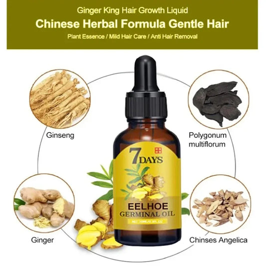 Fast Hair Growth Ginger Growth Hair Oil Treatment Anti Hair Loss Men Women Scalp Treatment Serum Products Beauty Health