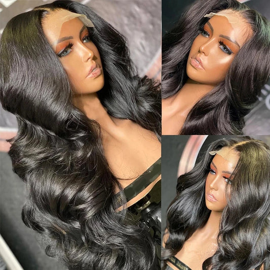 13x4 Transparent Lace Front Wig Human Hair Wigs Body Wave Pre Plucked 13x6 Lace Frontal Wig Brazilian Remy Human Hair Wig Bling